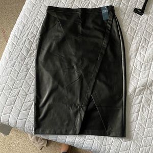 Leather midi skirts